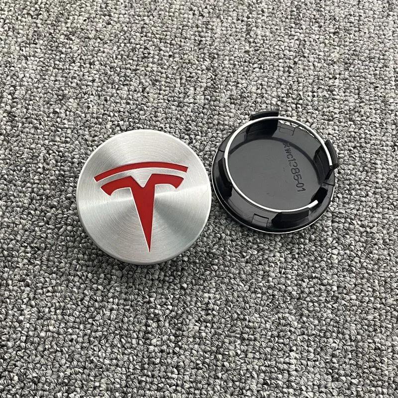 

4Pcs Car Hub Cover Wheel Center Cap Decoration Accessories For Tesla Model-Y Model-3 Model-X Model-S Cybertruck Roadster SpaceX