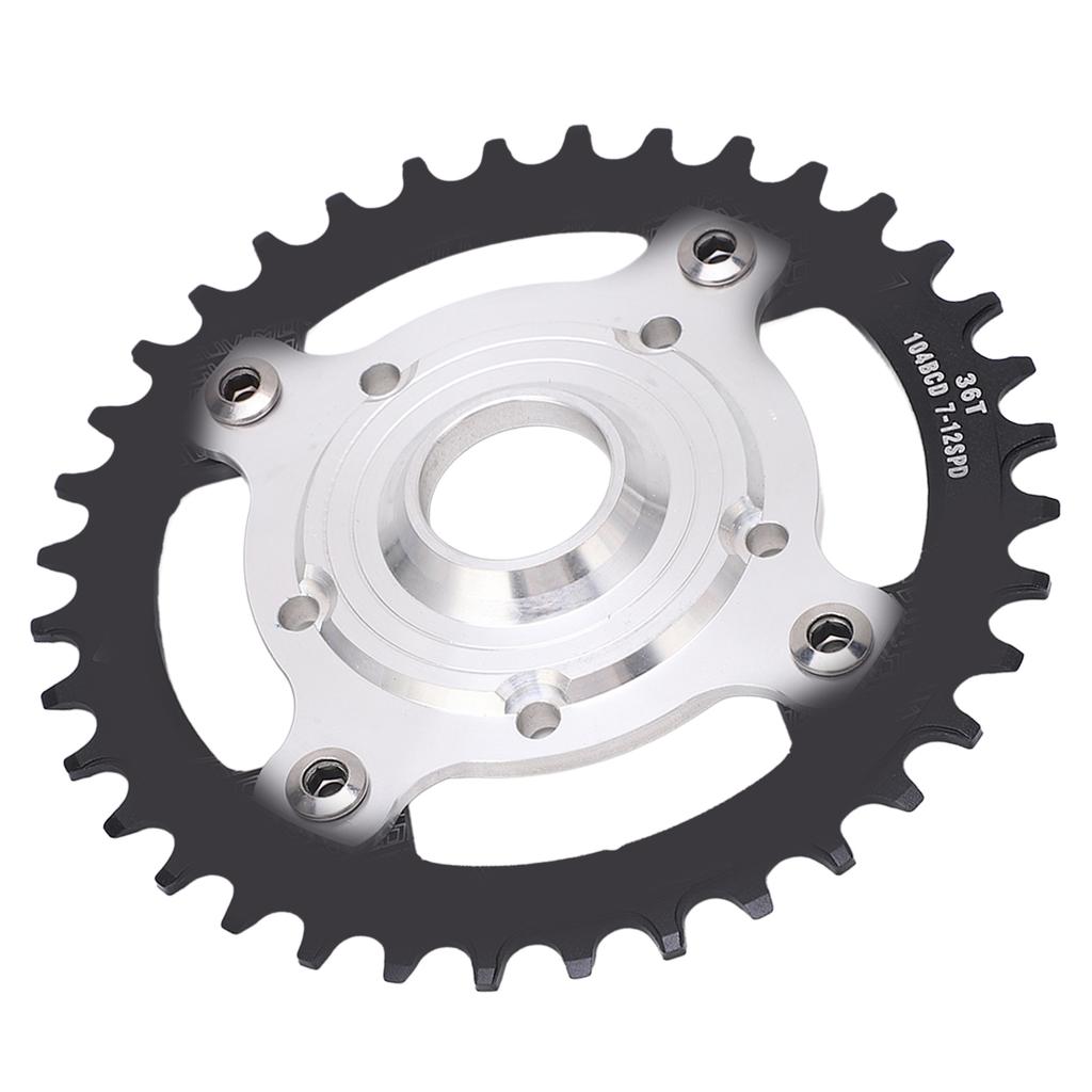 104BCD 36T Chainring Conversion Kit Aluminum Alloy Mid Drive Chainring Spider Adapter Kit for