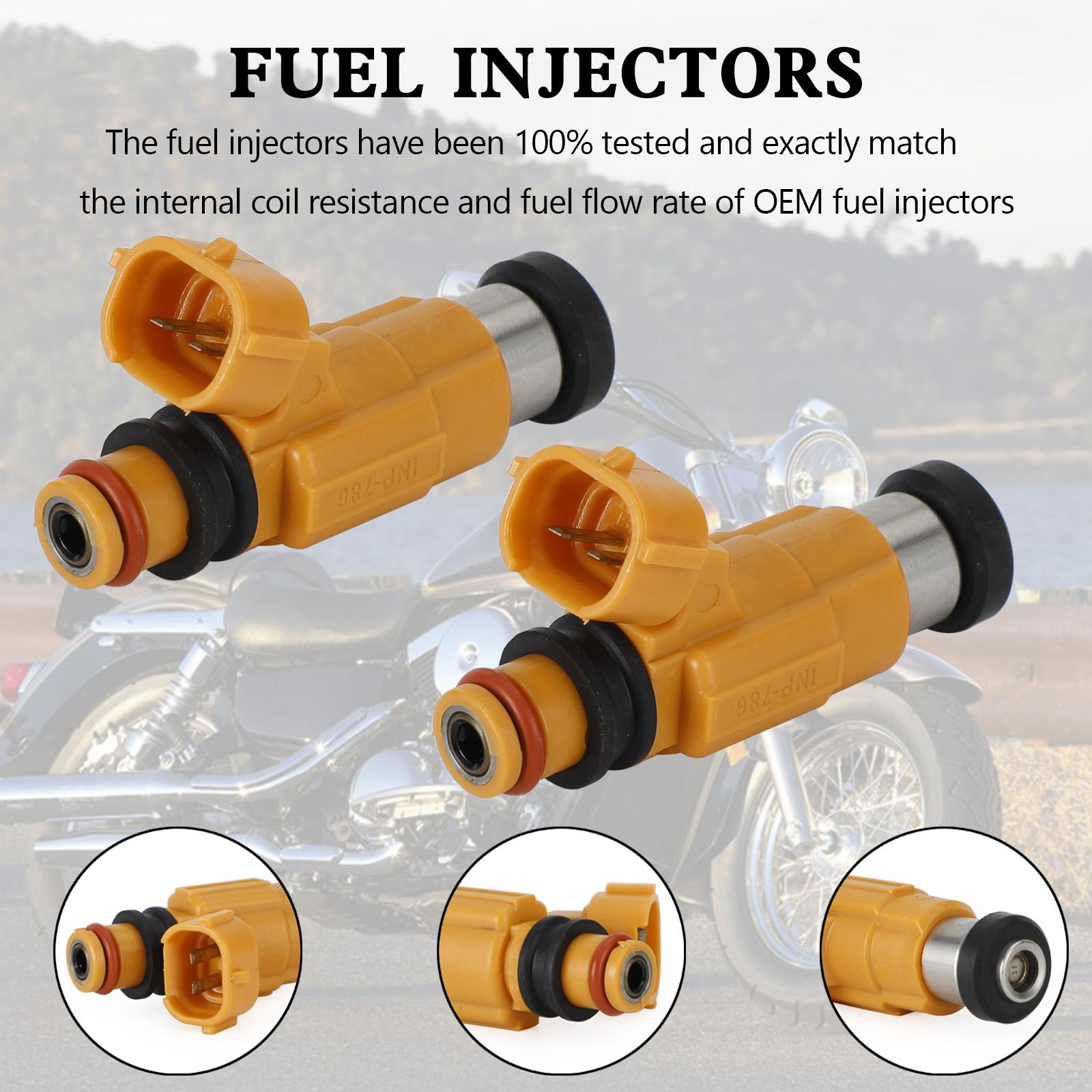 

2PCS 49033-1057 Fuel injectors INP-786 for Kawasaki 2000-2008 Vulcan 1500 1600 PN