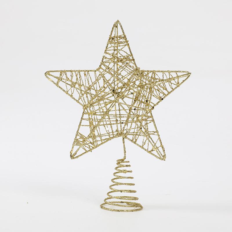 Christmas Decoration: 20/25cm Three-dimensional Tree Top Star, Small Five-pointed Star Christmas Tree Arrangement