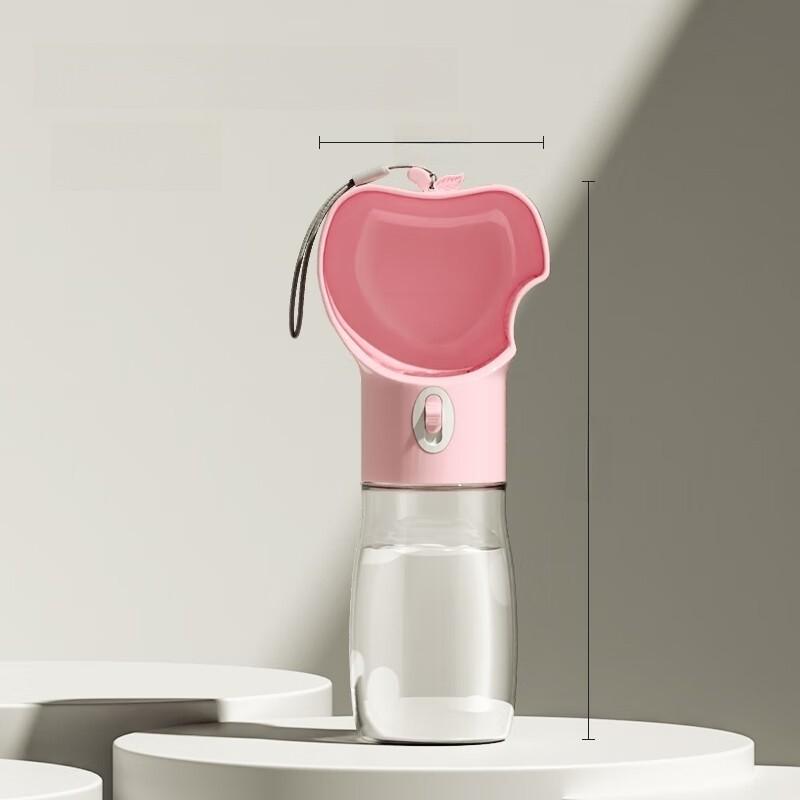 

Бутылка для питья для домашних животных с автоматической подачей для собак и активного отдыха Water Cup Pink,380ml