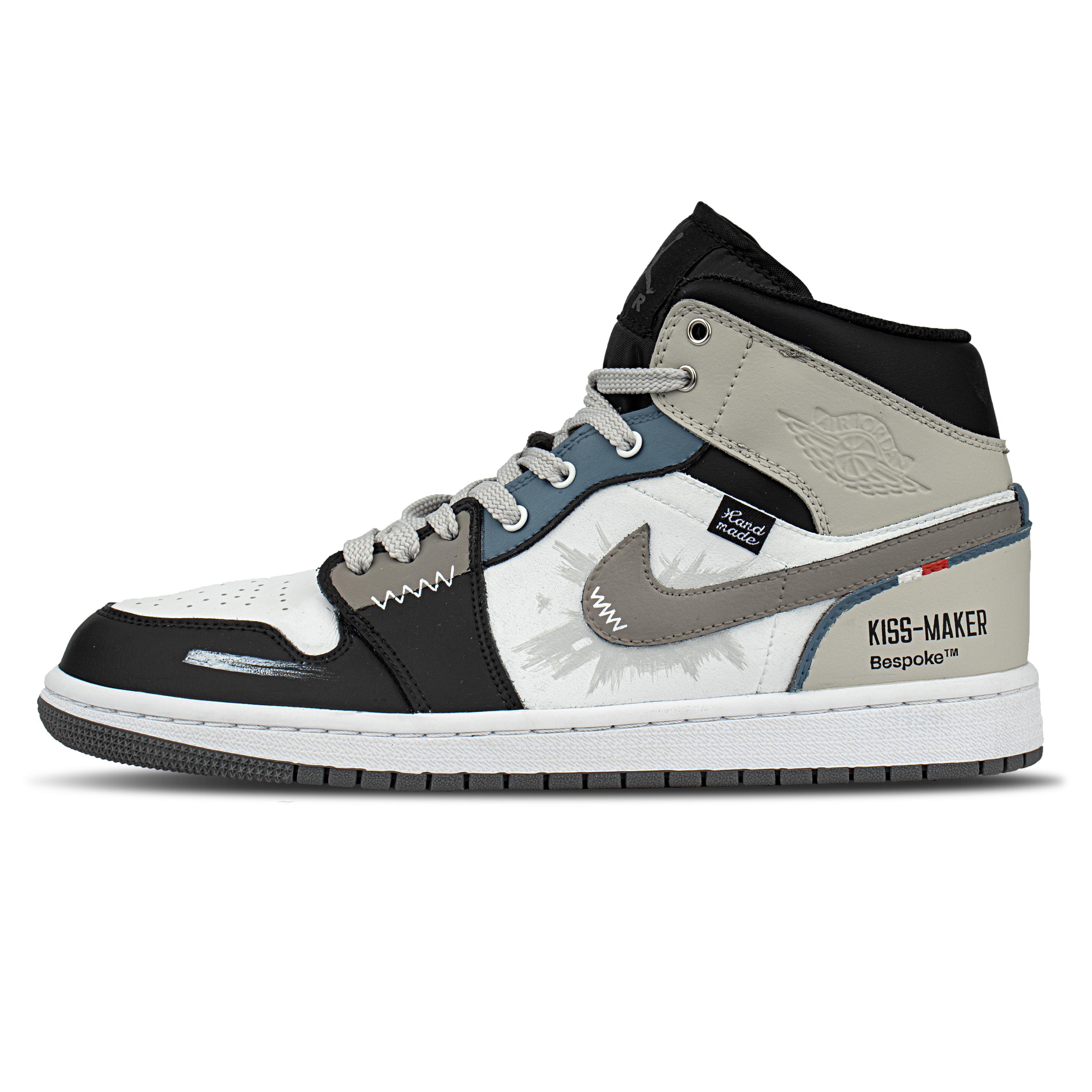 

Jordan Air Jordan 1 Abrasion Resistant Mid top Vintage Basketball Shoes Men s DQ8426-001(Team845) 44