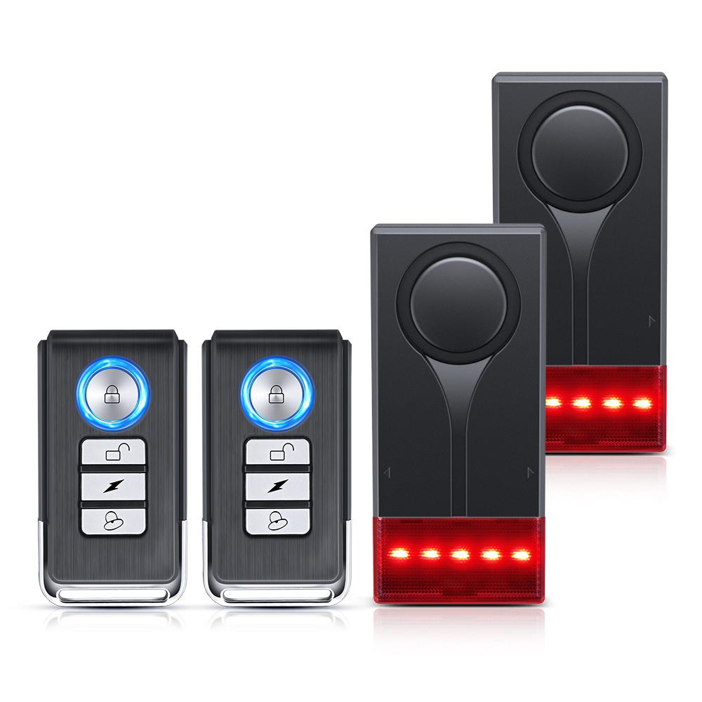 Extractme 108dB Anti-Theft Alarm Wireless Vibration Alarm with Remote Control Door and Window Alarm Ship Alarm Security System