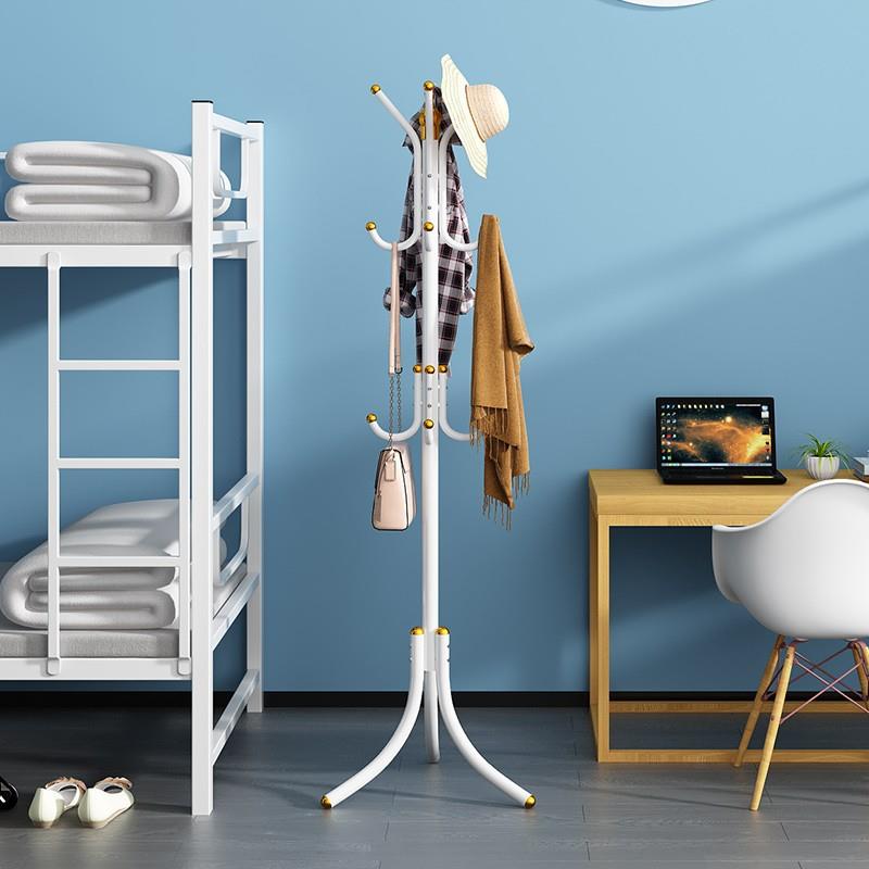 Ele Iron Art Floor Standing Clothes Hanger European Simple Entrance Coat Ra Creative Design Non-Slip Structure Metal Body