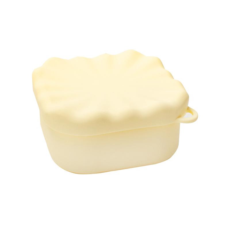 Силиконовый контейнер для закусок с крышкой, Силиконовые контейнеры для хранения еды, Маленький контейнер для детских закусок, Маленький контейнер для обеда для детей, Детский сад жёлтый