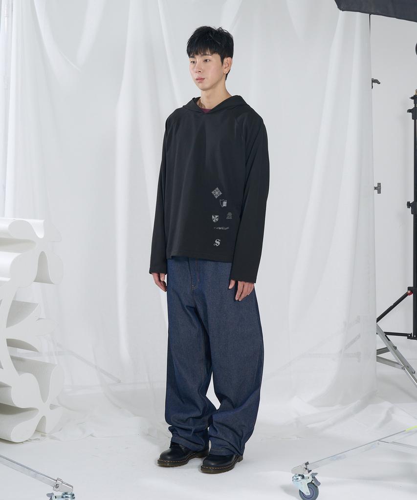 Tattoo Hoodie Long Sleeve [Black]