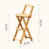 1 Stück Massivholz einfacher klappbarer tragbarer Barstuhl Hochstuhl hochwertiger Stuhl mit Rückenlehne Wohnzimmerstuhl für Zuhause Café-Stuhl