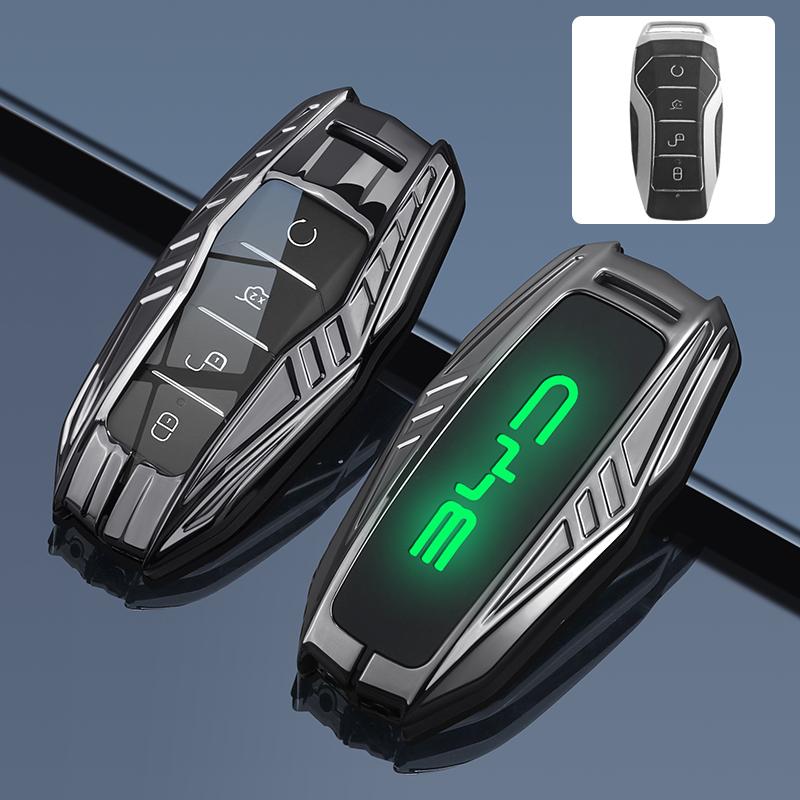 Car Zinc Alloy Key Case Holder Cover For BYD Atto3 Han EV Dolphin Durable Second Song Pro Tang Dm QIn PLUS MAX Yuan Car Styling