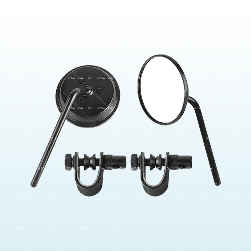 

1 пара для Harley Honda Chopper Cruiser Cafe Racer мотоцикл круглые выпуклые клипсы ретро руль зеркала заднего вида 22-25 мм чёрный