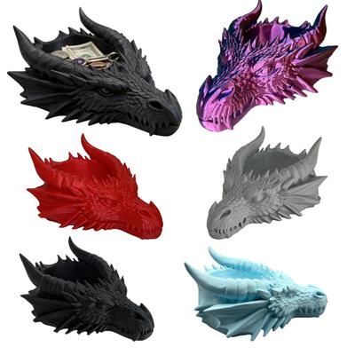 Dragon Head Storage Tray 3D Printed Gothic Table Organizer Desktop Key Jewelry