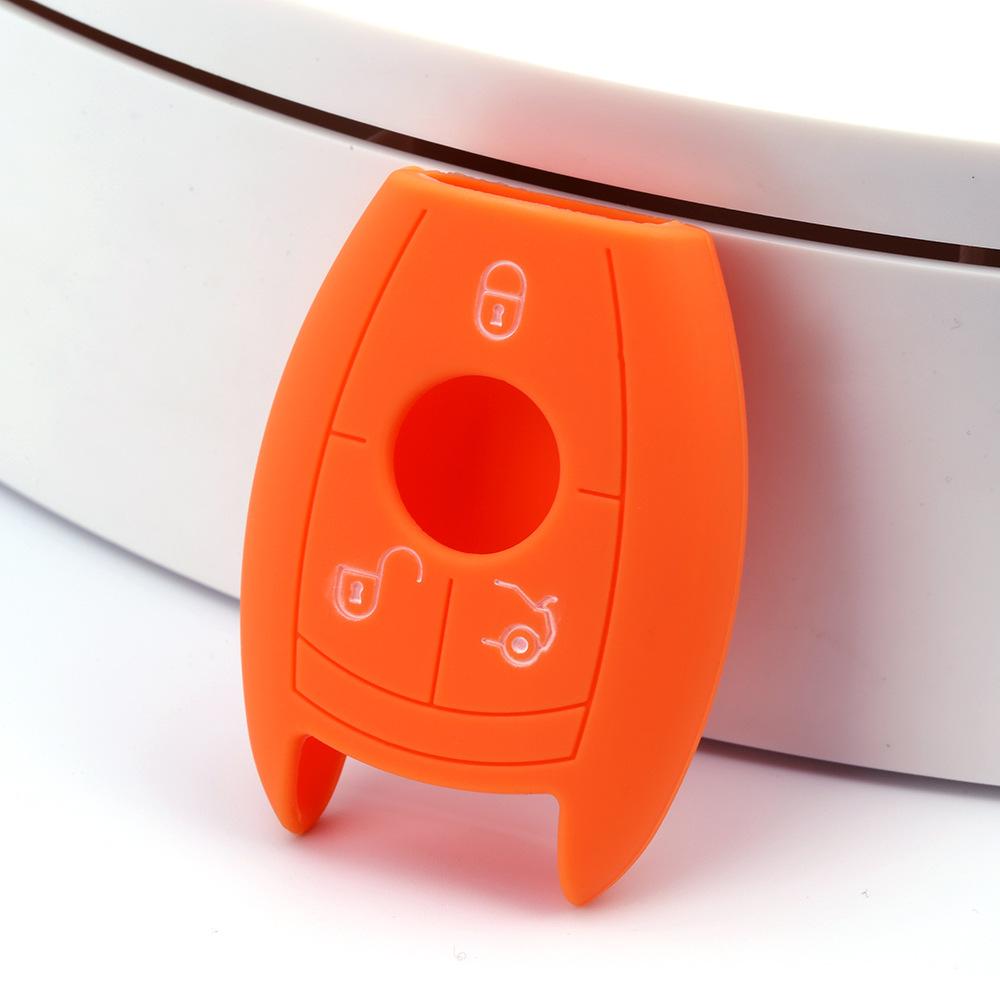 Suitable for Mercedes-Benz C200 Smart 3-button NEC Silicone Key Cover BENZ Soft Key Bag G50 Car Remote Control Protective Cover