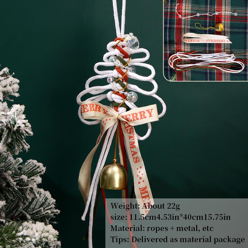 

Подвеска в виде рождественской елки, плетеная вручную сумка из материала своими руками, подарок девушке, подруге, лучшей подруге, сумка-подвеска