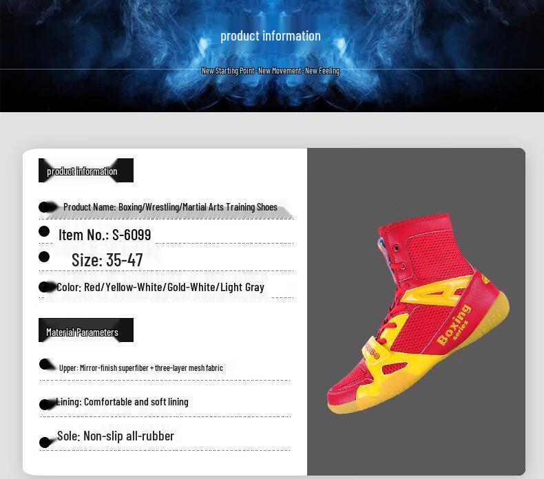 Mingsibo Unisex Boxing and Wrestling Shoes - Breathable Mesh for Children & Adults, Large Sizes Available