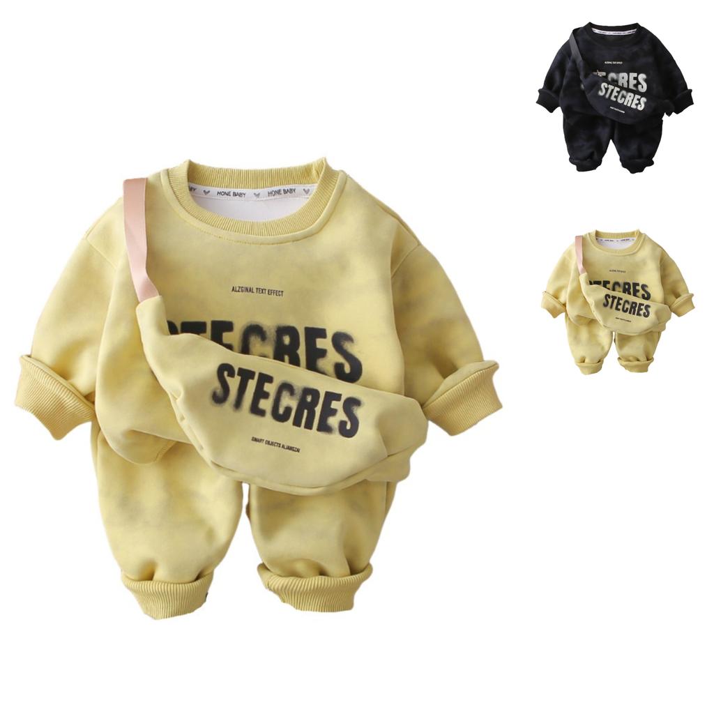 Kids Casual Long-Sleeve Set, Comfortable Daily Wear Outfits