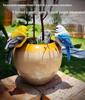 Hummingbird and Tit Bird Resin Garden Ornament for Outdoor Decoration