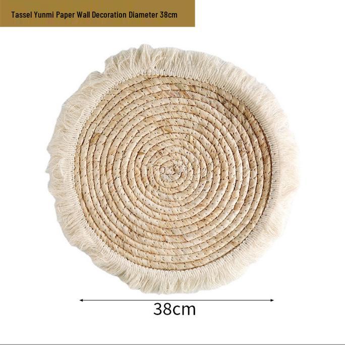 Moroccan Hand-Woven Straw Wall Hanging Decor