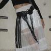 Long Tassel Hiphop Jeans Belt PU Leather Waistband  Waist Decorate Accessories