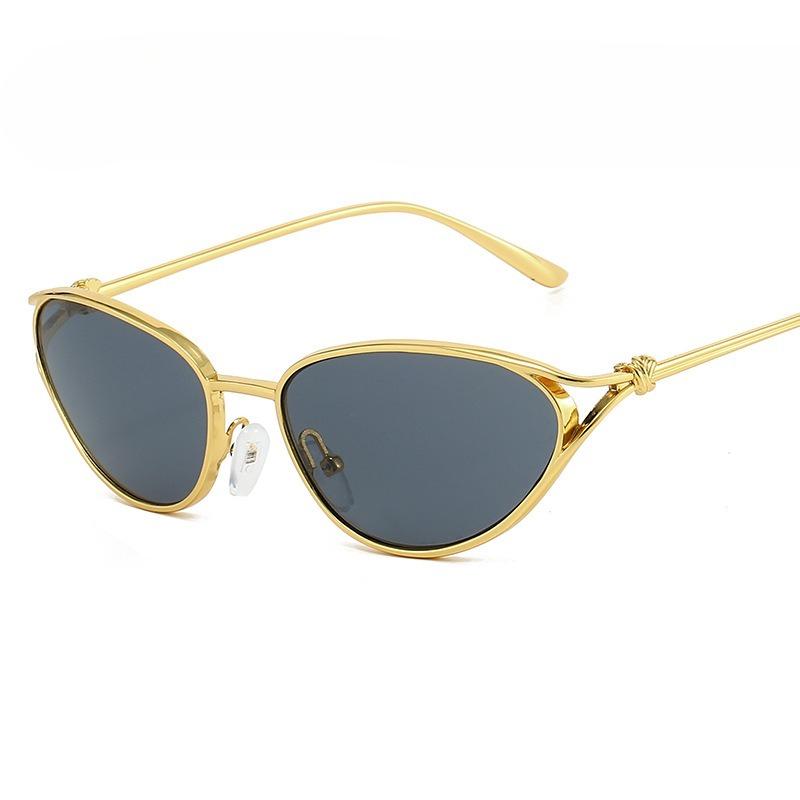 Fashion Small Metal Frame Cat Eye Sunglasses Women Trendy Driving Sun Glasses 2026 Luxury Brand Eyeglasses