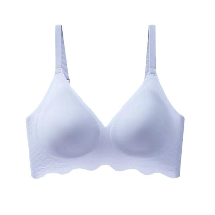 Small air conditioner, jelly soft support, women's big breasts are small, no steel rings, no marks, spring and summer bras are thin.