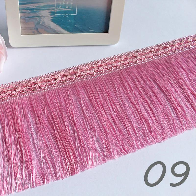 11.7M Braided Webbing Fringed Lace Boho Curtain Trim 16cm Width Polyester Tassel DIY Upholstery Decor European Trim Accessories