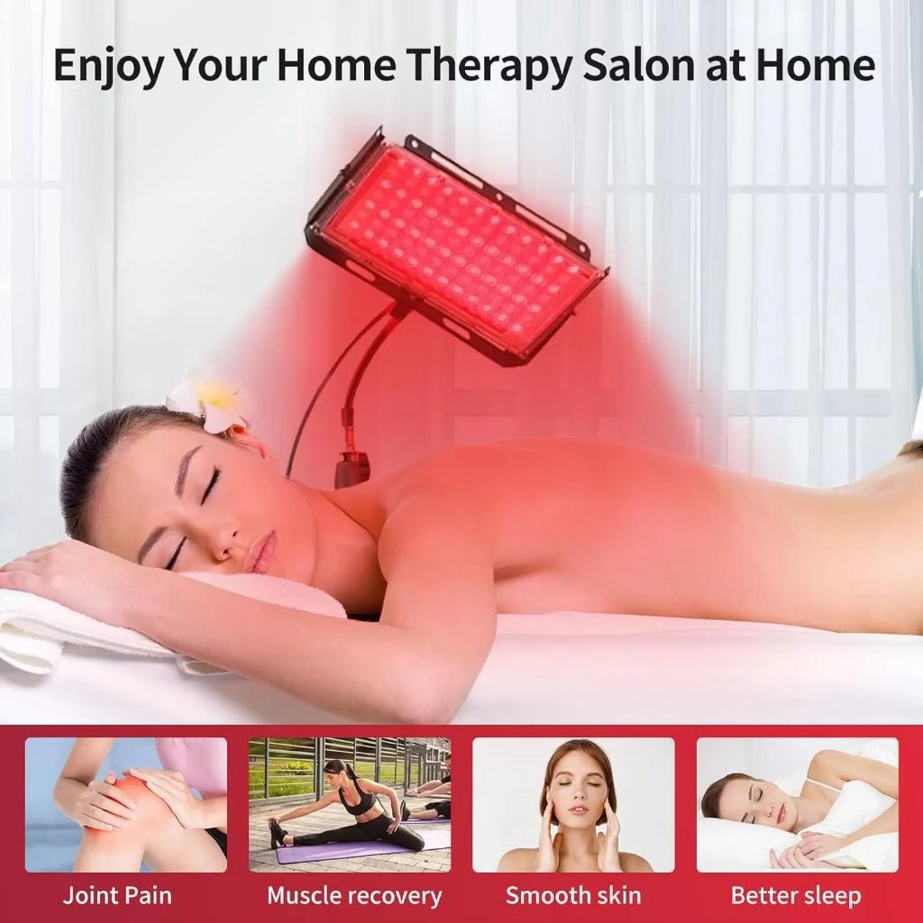 100W 660nm Redlight & 850nm Infrared Light Device Body Pain Relief Therapy Equipment Red Light Therapy Lamp Adjustable Stand