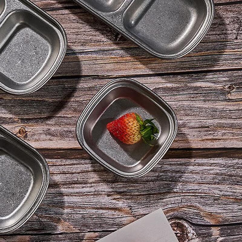 

Retro Stainless Steel Korean Seasoning Dish