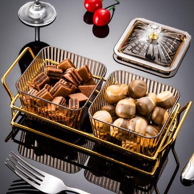 Creative Plastic Snack Compartment Plate for Living Room or Bar Use