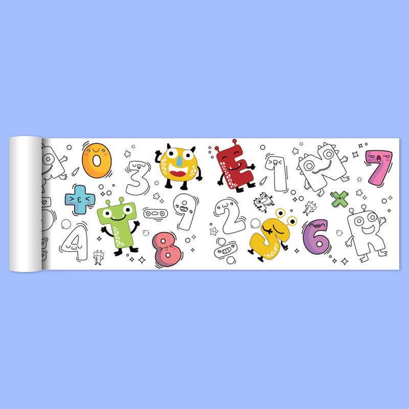 Children’s Graffiti Color Scroll: Large Drawing Paper & Storybook Canvas for Kindergarten