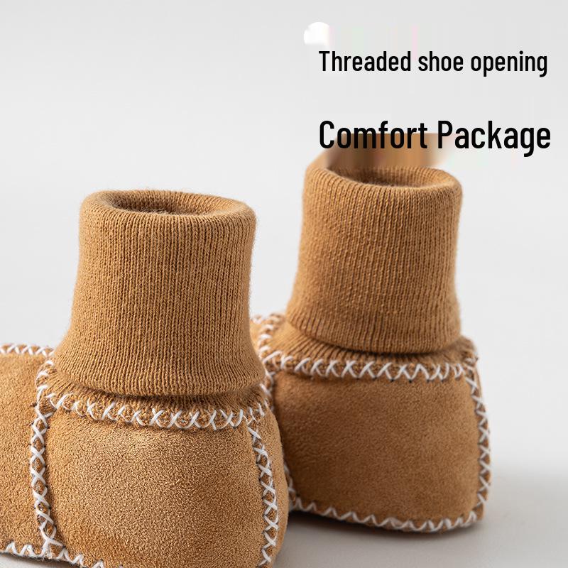 Warm Velvet Non-Slip Toddler Floor Shoes for Boys & Girls (0-3 Years)
