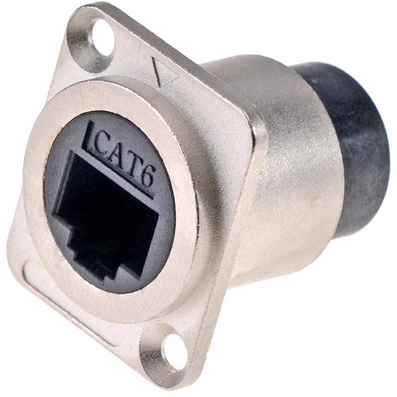RJ45 CAT6 Round Female Module Connector for Data Network Extension Panel