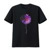 Womens Epilepsy Awareness Sunflower Ribbon T Shirt Black Vintage Washed Top For Everyday Wear Stylish Homme Comfortable