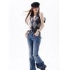 Spring Vintage Old Money Micro Flare Denim Pants For Women Casual Pants Oversize Denim Trousers