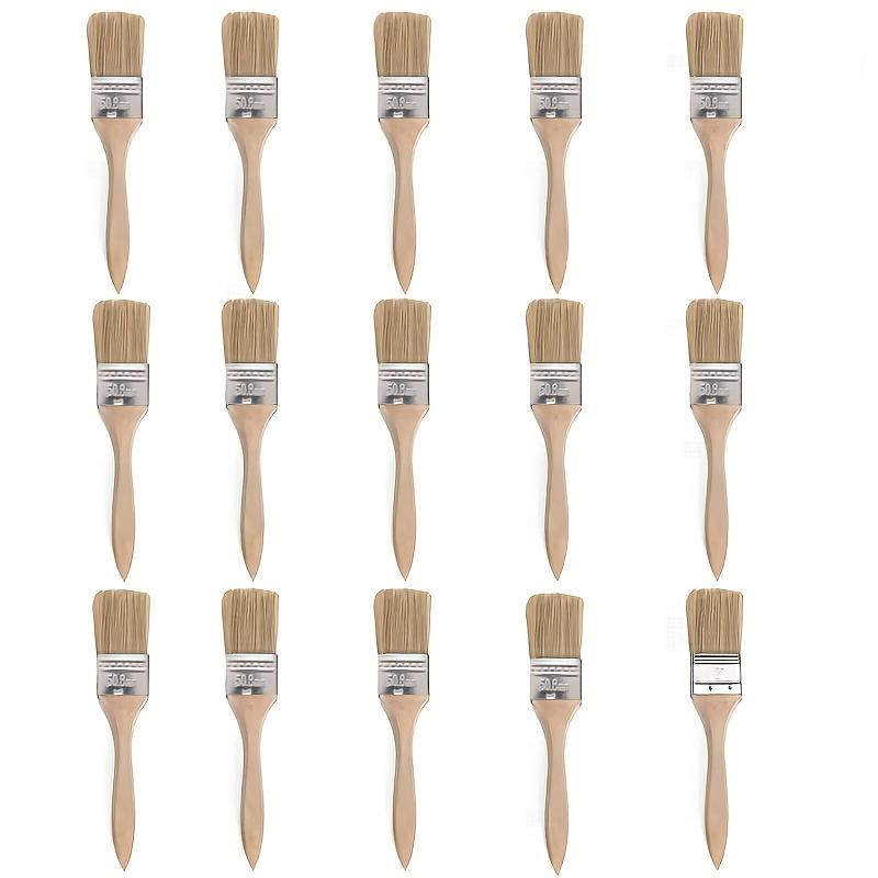 10pcs nylon brushes, short wooden handle art paint brushes, watercolor brushes, wall brushes, art brushes, cleaning tools