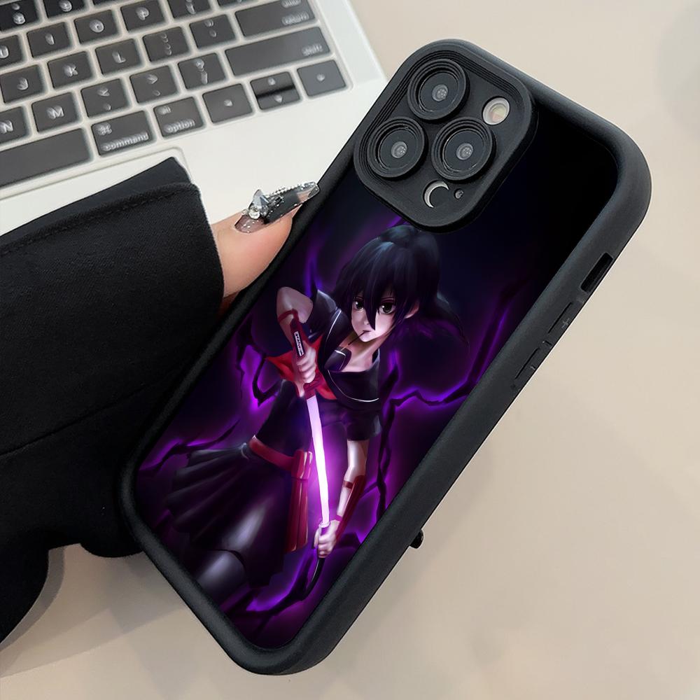 Akame Kurome Thicken TPU Mobile Phone Case for iPhone 17 16 15 14 13 12 11 Air Pro Max Plus Colorful Cover