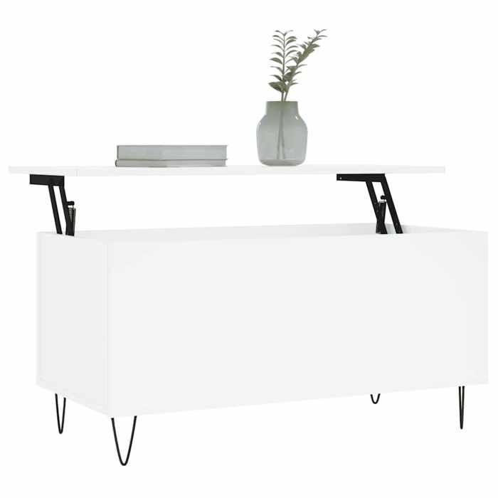 VidaXL Coffee Table White 90x44.5x45 Cm Engineered Wood 830972