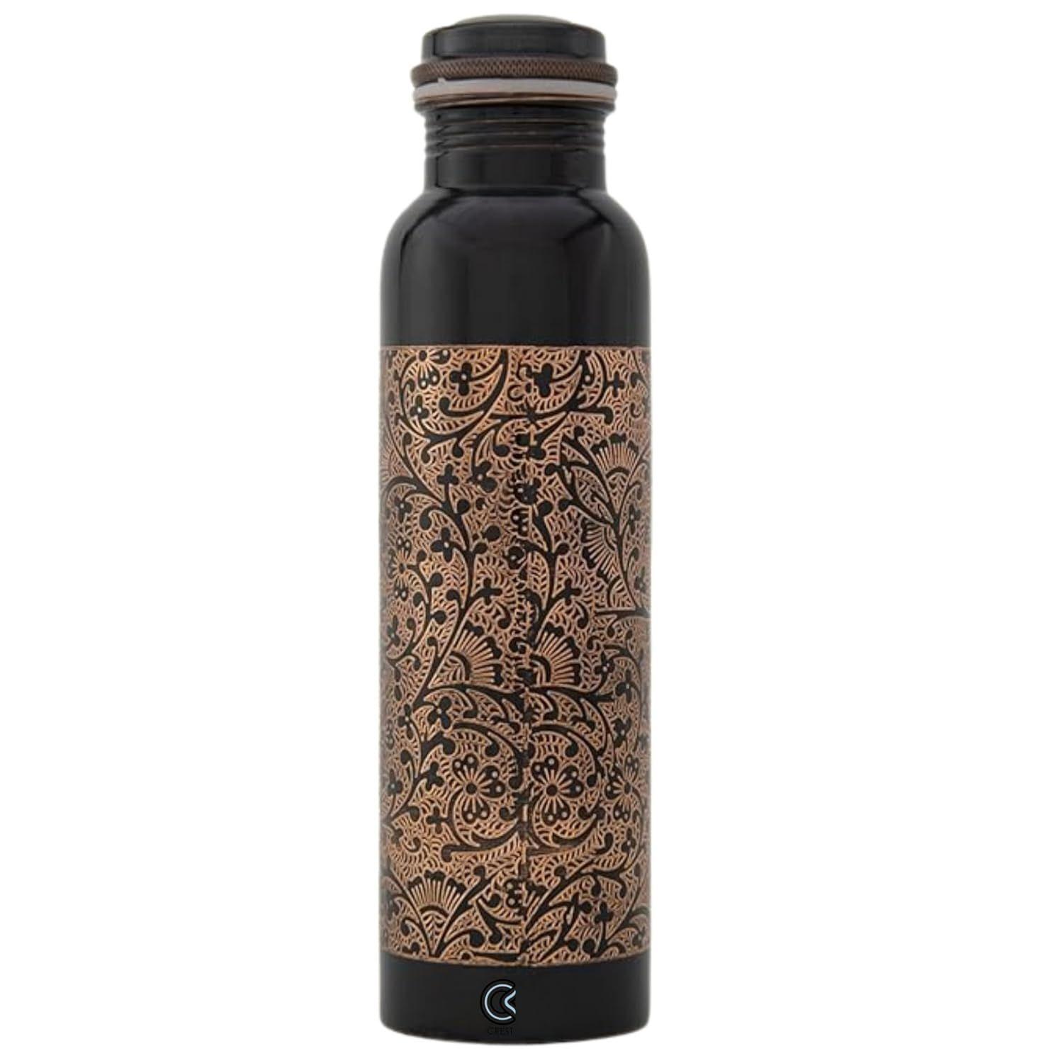 

Copper Water Bottle 1 Litre | Water Bottle for Office | Water Bottle for Kids | 100% Pure Copper Insulation Wide Mouth with Ergonomic Design