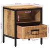 Nightstand 40 x 35 x 50 cm Solid Mango Wood