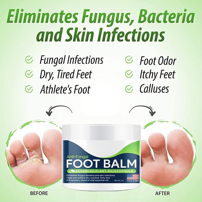 Foot Cure Balsamo per piedi vegetale completamente naturale – Crema idratante per la cura dei piedi per la pelle secca