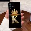 For Vivo V23 Pro New Crown Letter Pink Shiny A To Z Couple Phone Case For Vivo V23 Pro Transparent TPU Shockproof Soft Casing
