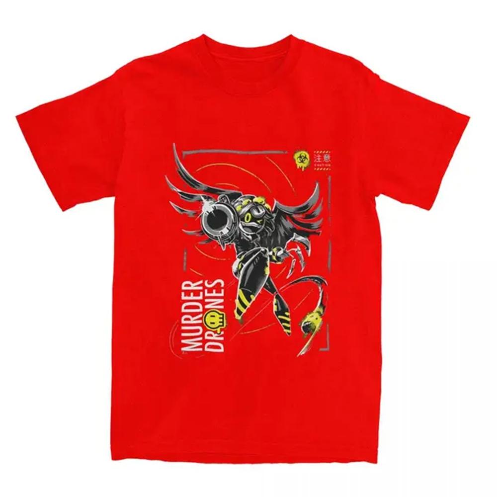 Uomini Donne Orrore Murder Drones V Cartone Animato Anime Maglietta Roba 100% Cotone Top T-shirt Magliette Novità Estate Magliette Grafiche