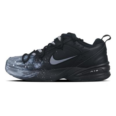 Air Monarch 4 Abriebfeste Abdeckung Abriebfeste Abdeckung Niedrig geschnittene Klobige Sneaker Unisex Grau Schwarz 415445-001(Team58-)