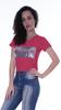 Moomaya Womens Short Sleeves V Neck Tshirt Top w  Sequin Patch ShortTee Summer