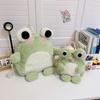 Women Cute plush frog backpack 2024 girl funny cartoon school bag small shoulder bag