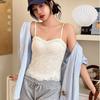 Spring and Summer New Korean Version of Lace Sling Vest, High Elastic and Breathable Inner Top, with Cup Outside and Inside