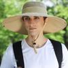 Men's Summer Waterproof Sun Hat: Large Brim Outdoor Fishing & Mountaineering Sunshade