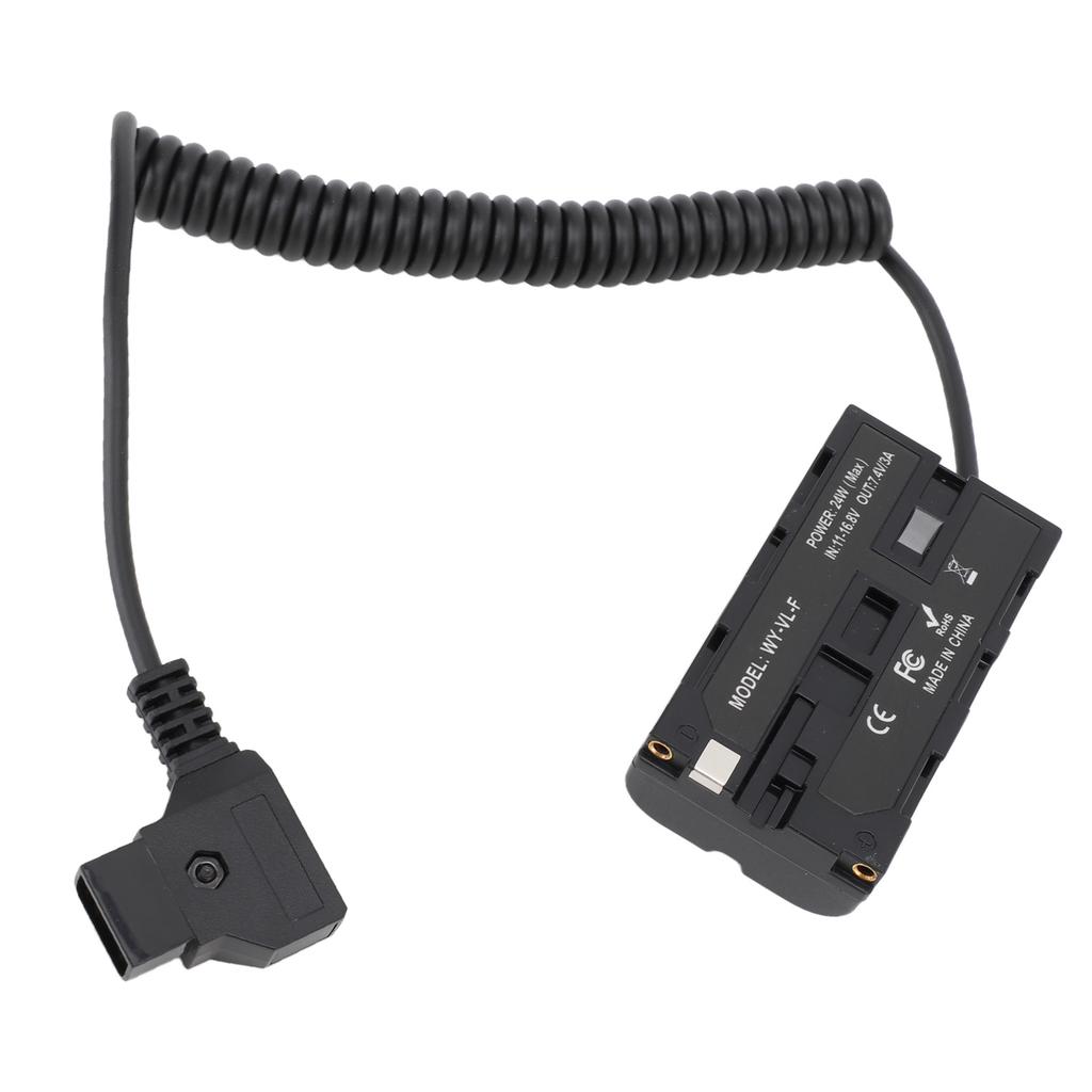 D Tap To NP F550 Dummy Battery Low Heat Generation ABS NP F550 Dummy Battery Adapter Over Current  for Fill Light