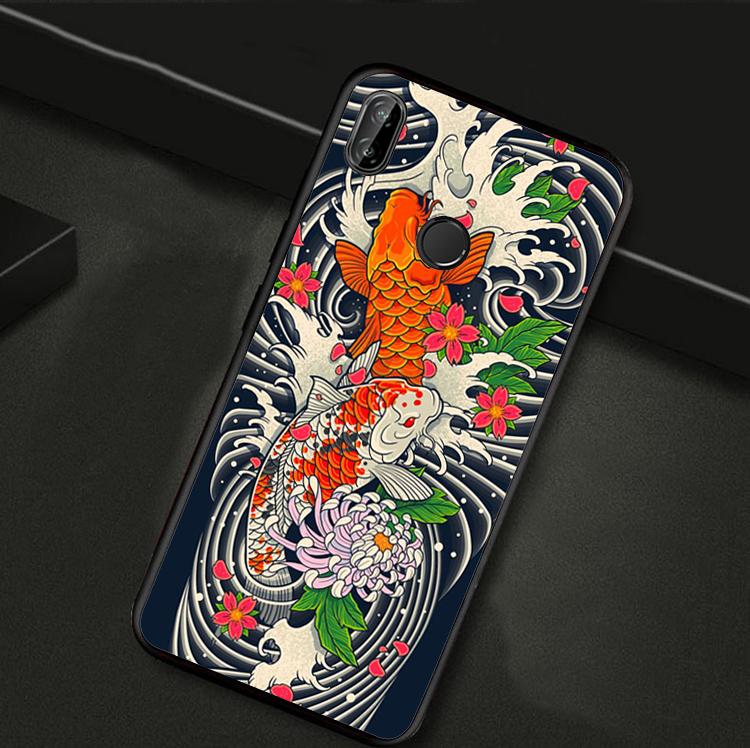 Japanese Koi For Huawei Nova Y61 Y91 Y73 Y72 Y70 Y90 Y60 12s 12i 11i 8i 9 10 SE P40 Lite P30 P60 Pro Case
