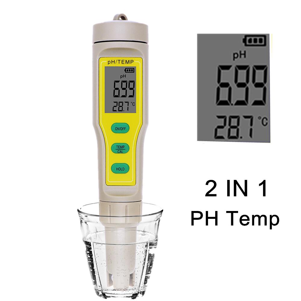 

Professional 4 IN 1 TDS PH EC Temp Meter PH Tester Water Quality Testing Temperature Monitor Pen Acid Base Measurement Tools