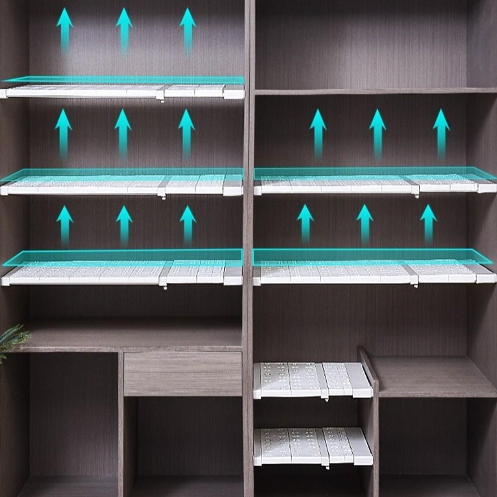 Punch-free Expandable Divider Adjustable Wardrobe Storage Shelf Cabinet Holders  Bedroom