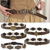 Grommet PU Leather Waist Cinch Belt Gothic Steampunk Waistband Retro Waist Belt  Female Jeans